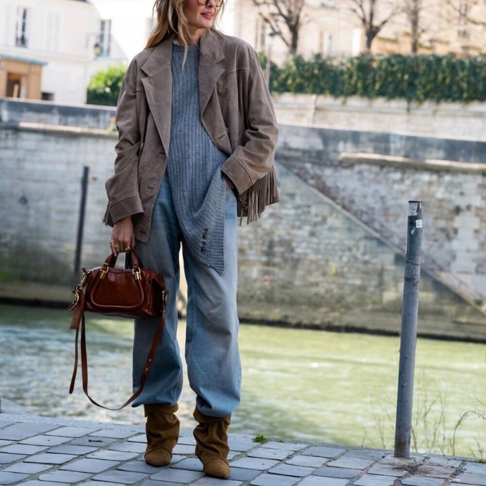 FRYE Fringe Suede Brown Parker Lace-Up Boots 8 Streetwear Boho granola western - Picture 11 of 13